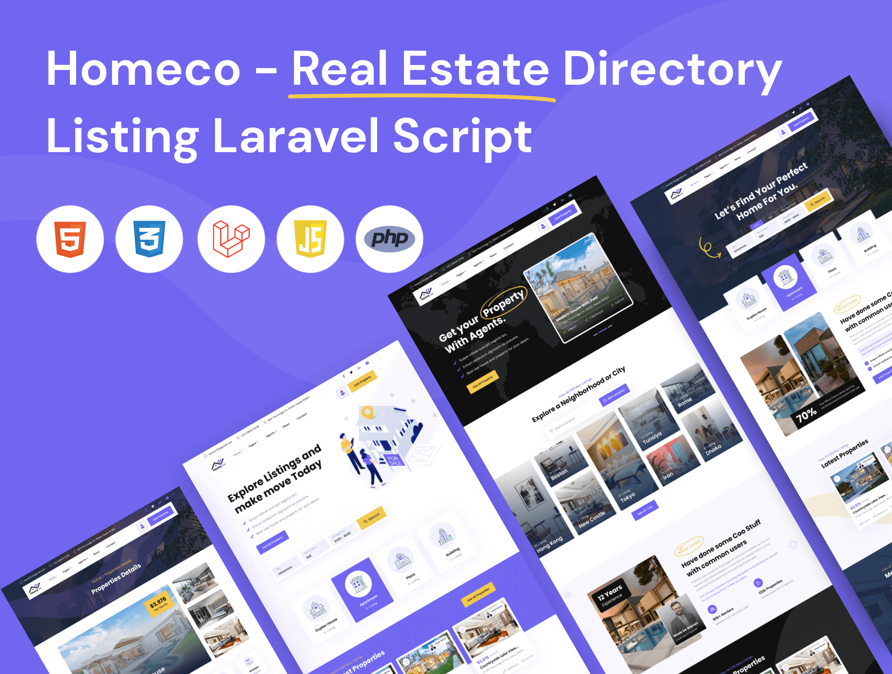 Homeco - Real Estate Directory Listing Laravel Script