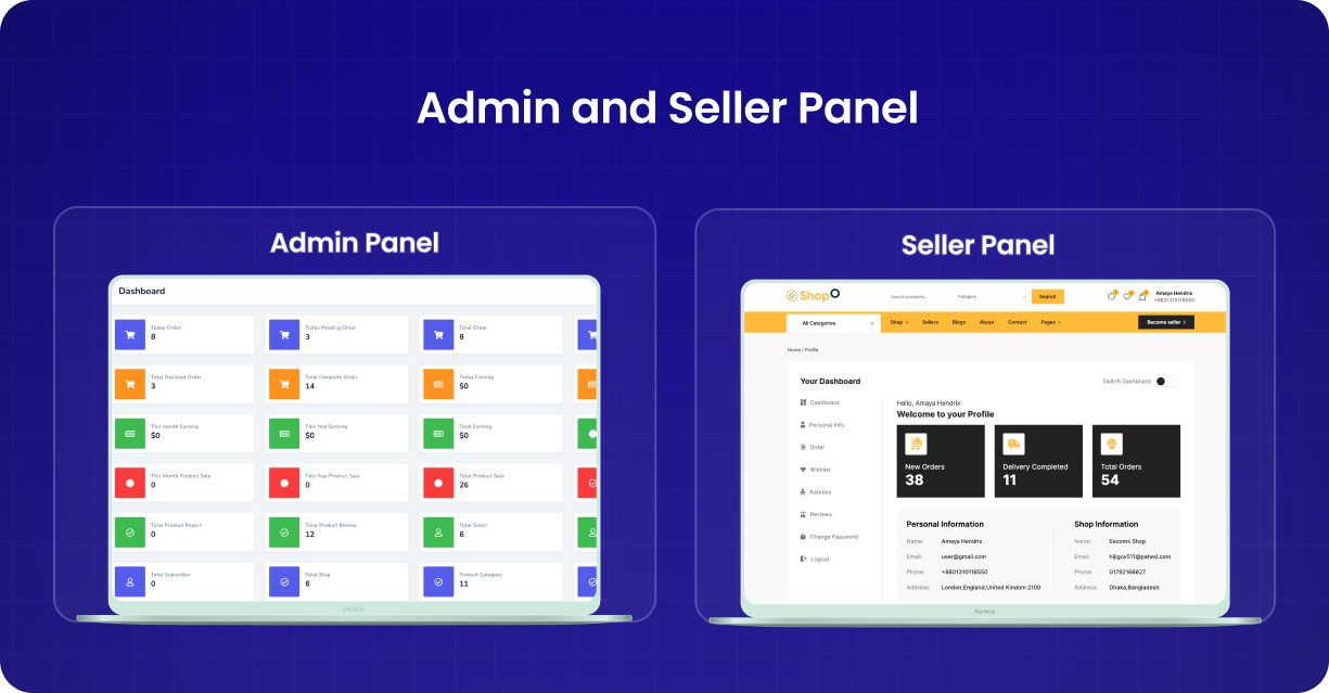 Shopo eCommerce - Multivendor eCommerce Flutter App with Admin Panel & Website