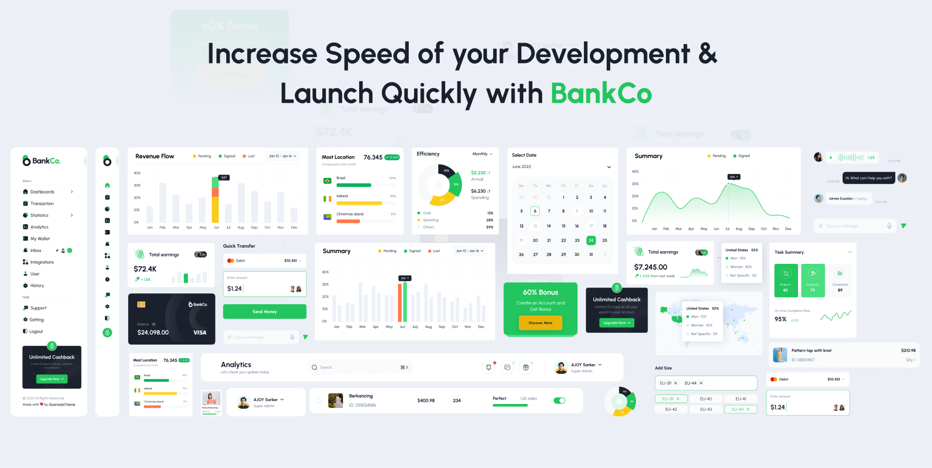 BankCo - Admin Dashboard Figma UI Templates