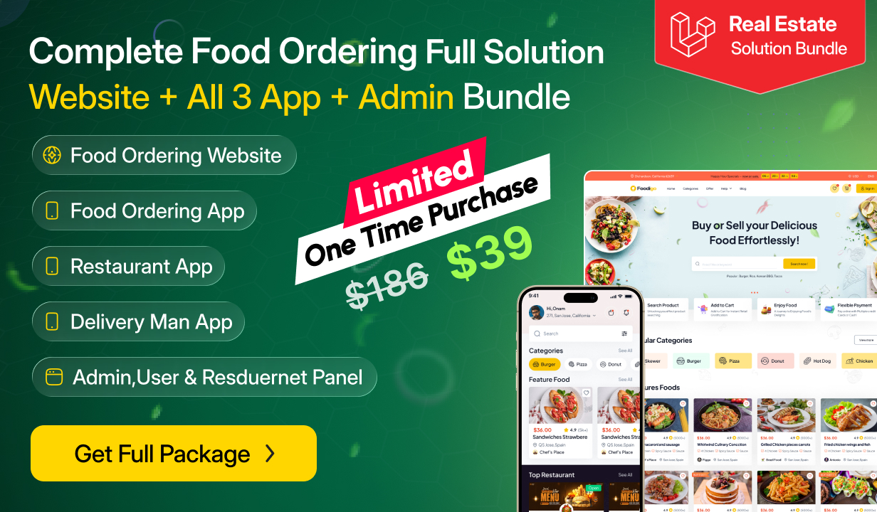 Foodigo - Online Restaurant and Food Ordering Platform Flutter Deliveryman Mobile App
