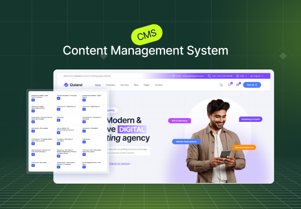 Quland - Multipurpose Business and Agency Laravel Website CMS