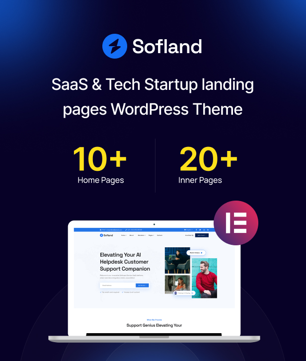 Sofland - SaaS & Tech Startup WordPress Theme